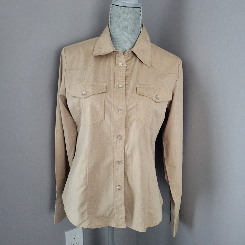 Buffalo David Bitton Tan Snap Front Western Shirt
